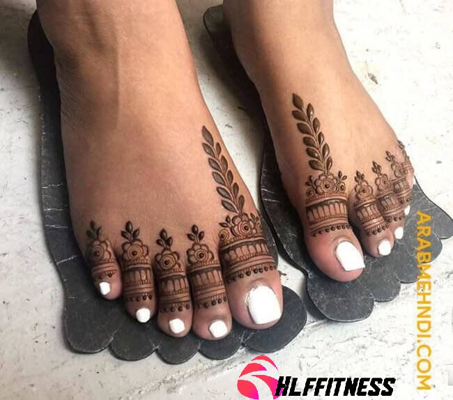 Leg Fingers Mehndi Design 