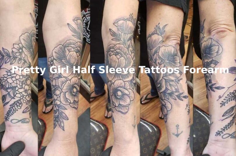 Pretty Girl Half Sleeve Tattoos Forearm