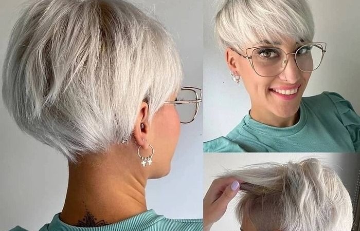 Edgy White Pixie Hairstyle