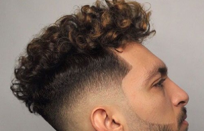 Mid-Taper with Messy Curly Fringe