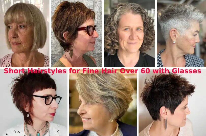 Short Hairstyles for Fine Hair Over 60 with Glasses