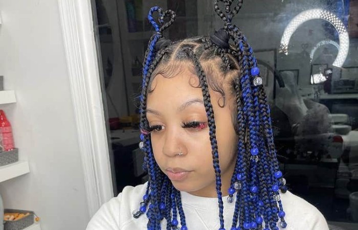 Box Braids with Beads