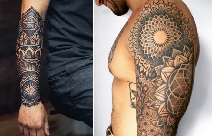 Half-Sleeve Mandala Tattoo