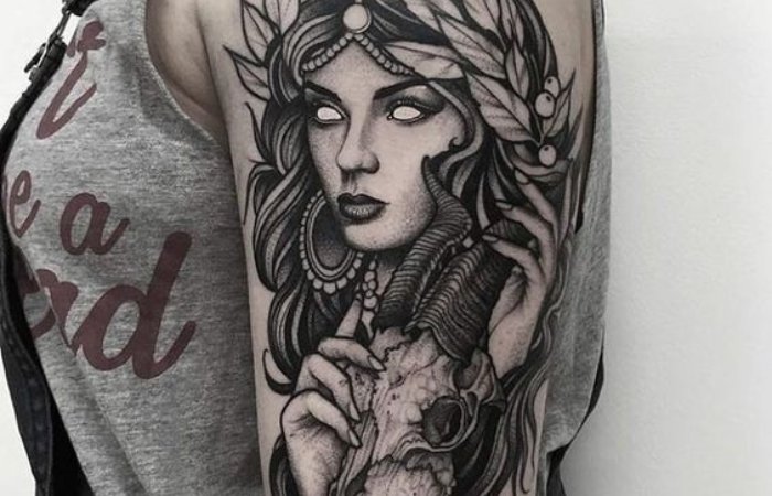 Deity Tattoo Half-Sleeve for Women