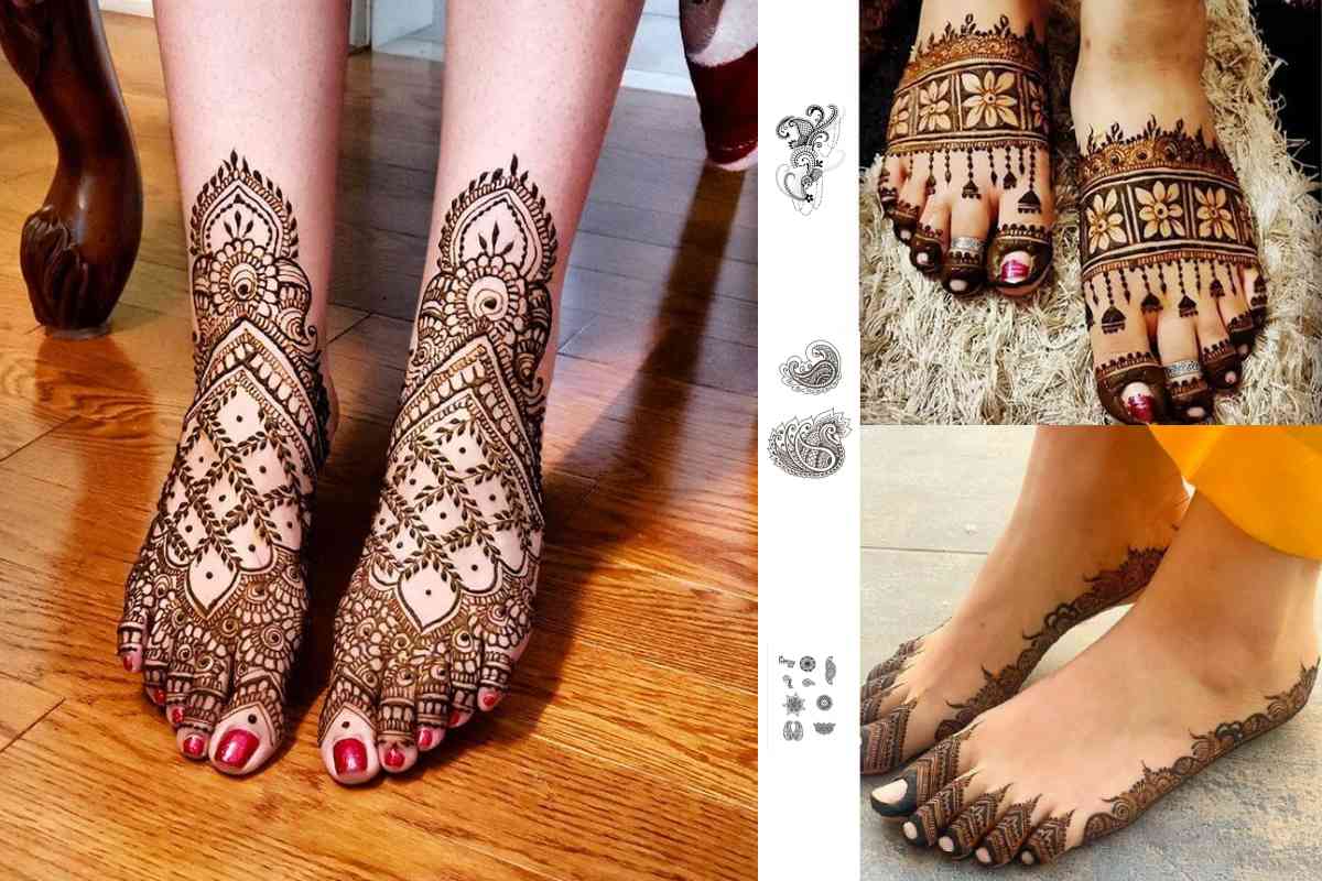 Cute Simple Easy Foot Mehndi Design