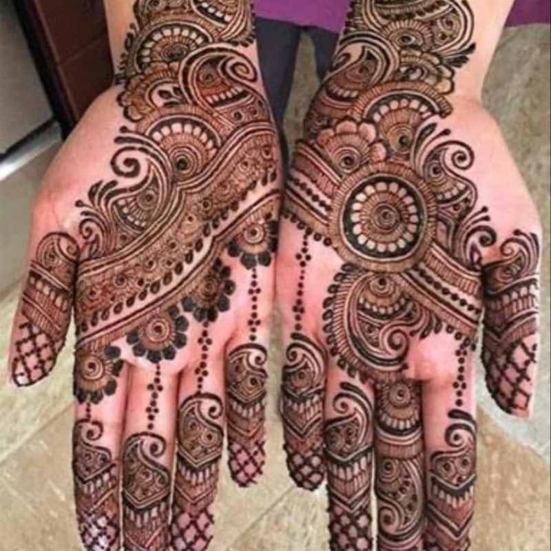 Palm Mehndi Design Unique