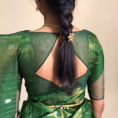 Back Neck Designs For Pattu Blouses