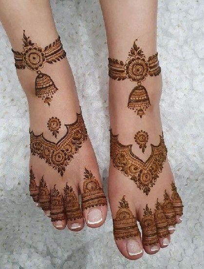 Foot Mehndi Design Simple And Easy Photo