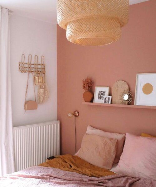 Pink Two Colour Combination for Bedroom Walls