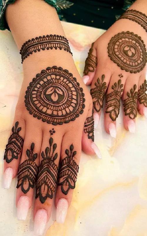 Finger Mehndi Design For Back Hand