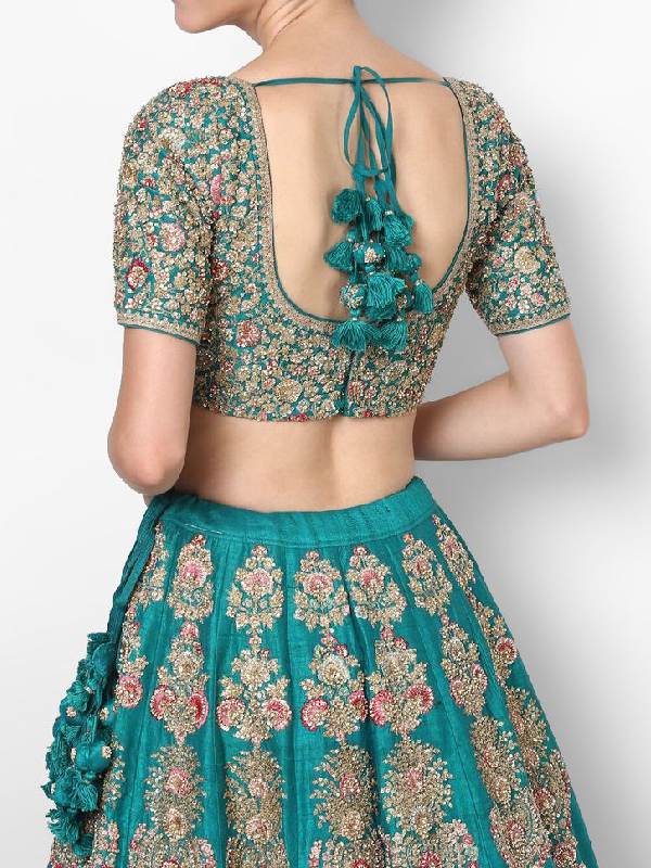 Back Lehenga Blouse Designs