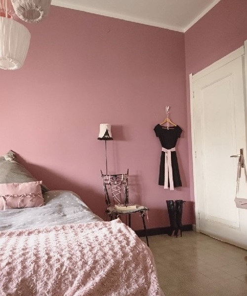 Pink Two Colour Combination for Bedroom Walls