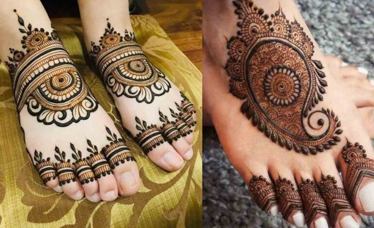 Foot Mehndi Design Simple And Easy Photo