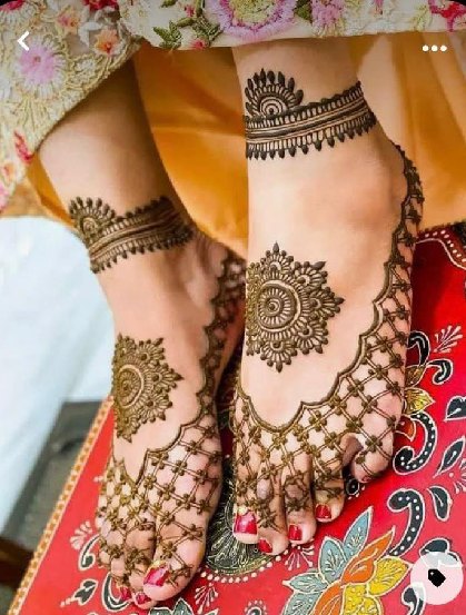 Foot Mehndi Design Simple And Easy Photo