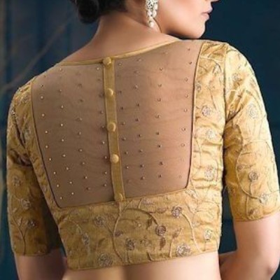 Net Saree Blouse Designs