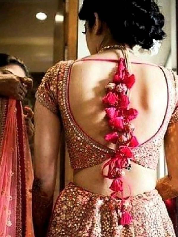 Back Lehenga Blouse Designs