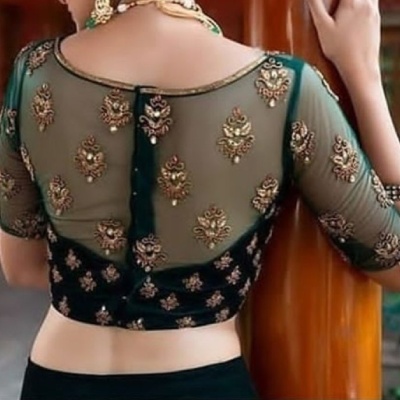 Velvet Blouse Work Designs Indian