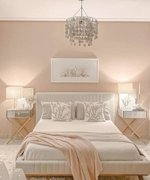 Pink Two Colour Combination for Bedroom Walls