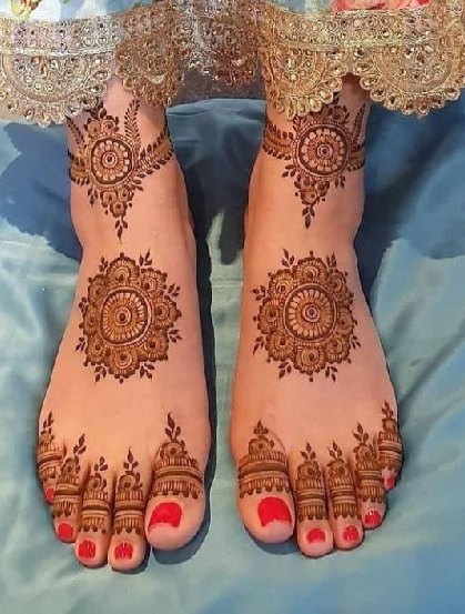 Foot Mehndi Design Simple And Easy Photo