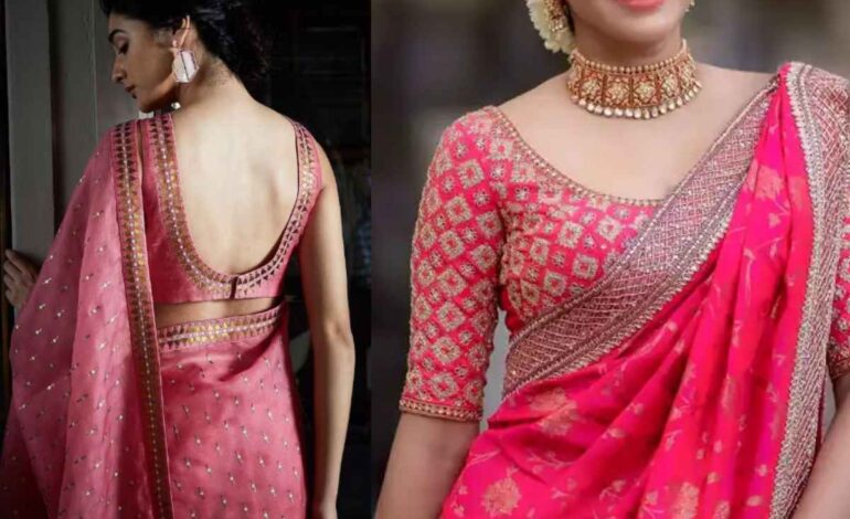 Half Saree Blouse Designs Front And Back