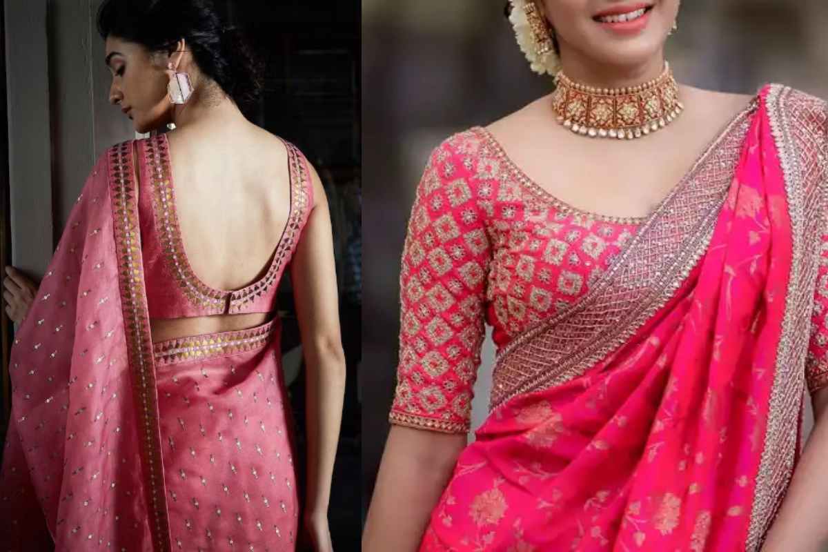 Half Saree Blouse Designs Front And Back