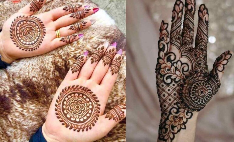 Cute And Simple Mehndi Design For Palm