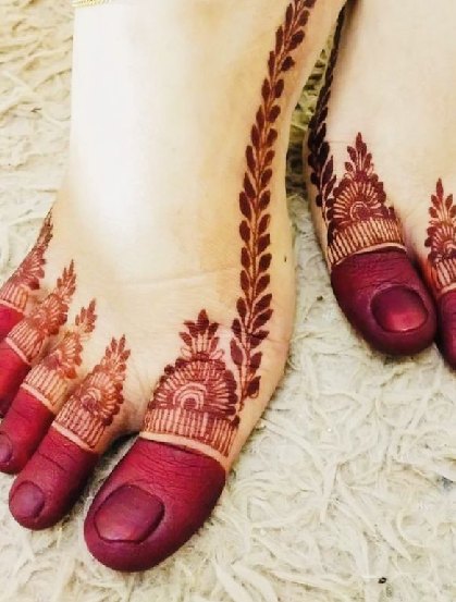 Foot Mehndi Design Simple And Easy Photo