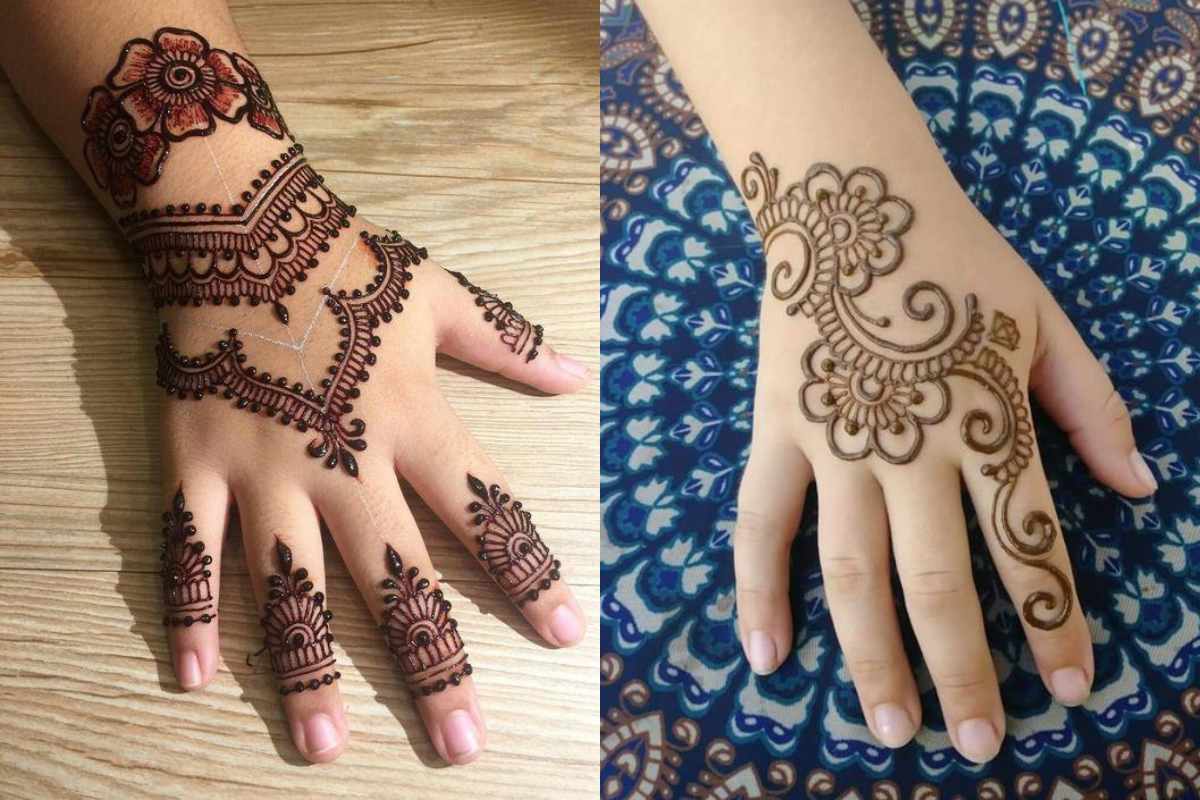 Mehndi Designs For Kids Back Hand