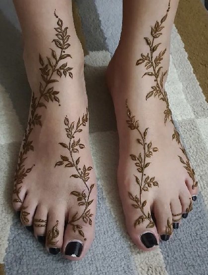 Foot Mehndi Design Simple And Easy Photo