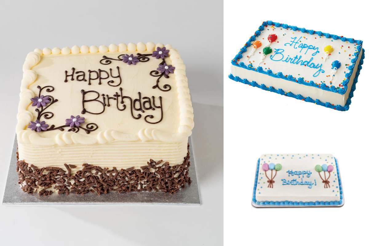 Male Simple Square Birthday Cake Designs