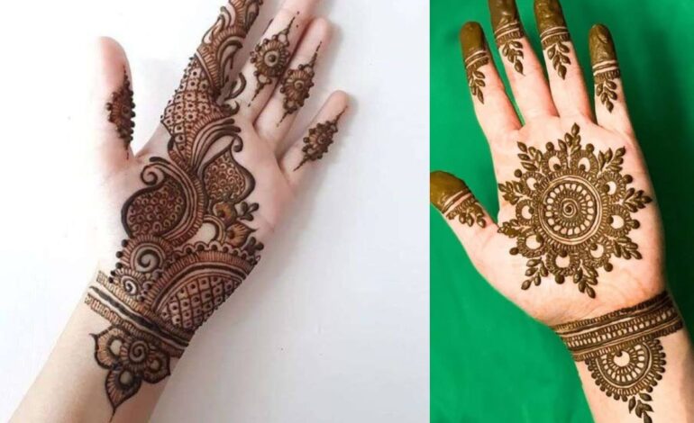 Simple Mehndi Design For Girls Front Hand