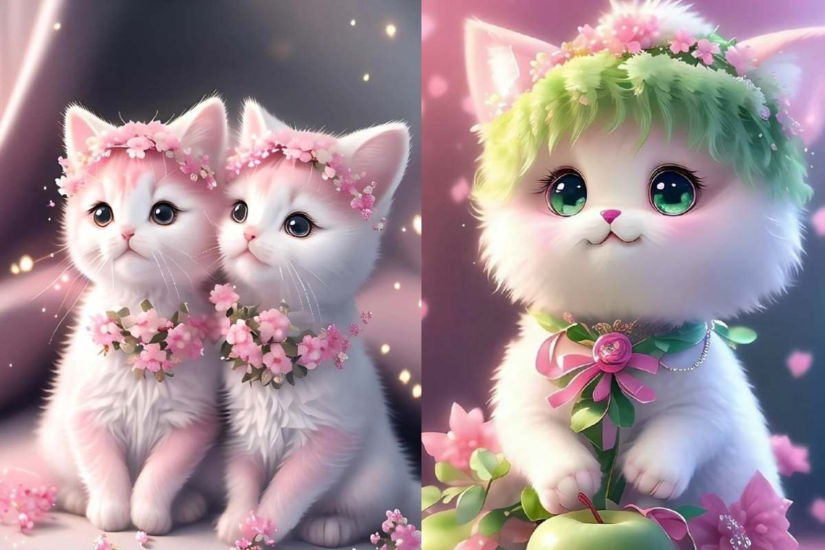 Wallpaper Pink Beautiful Cute Cat Images