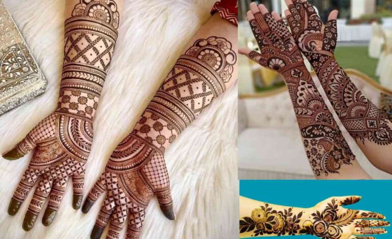 Front Hand Simple Mehndi Design Full Hand